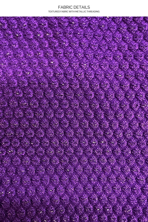Luli Fama Purple Ocean Scoop Neck Cut Out Top